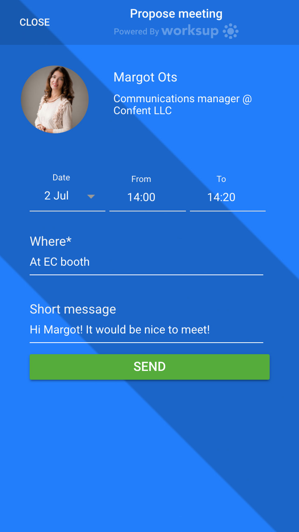 Worksup screenshot 1