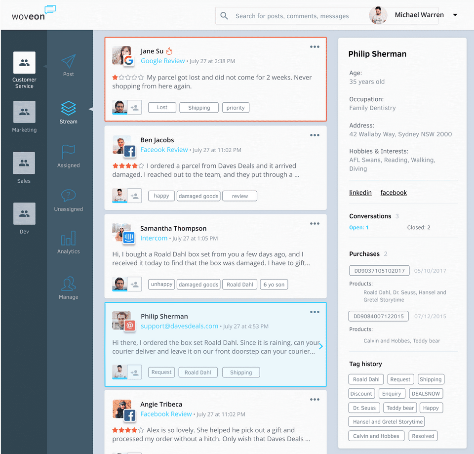 Woveon screenshot