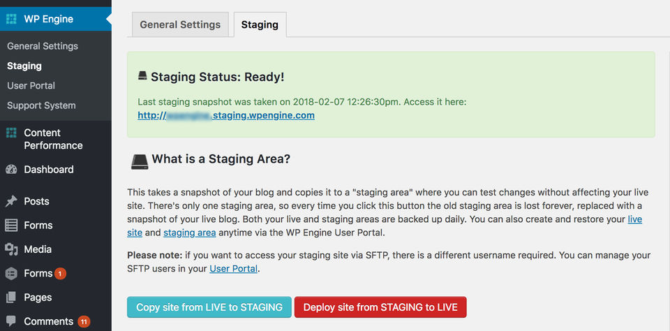 WP Engine screenshot 1
