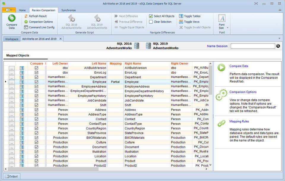 xSQL Data Compare screenshot 2