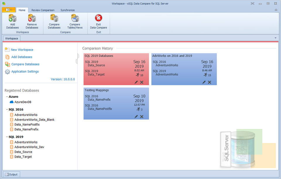 xSQL Data Compare screenshot 1