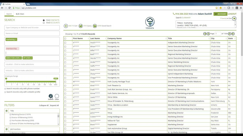 YesData screenshot 2