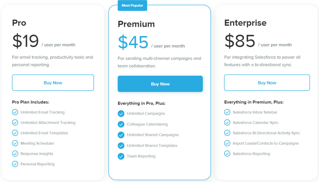 Yesware pricing 1