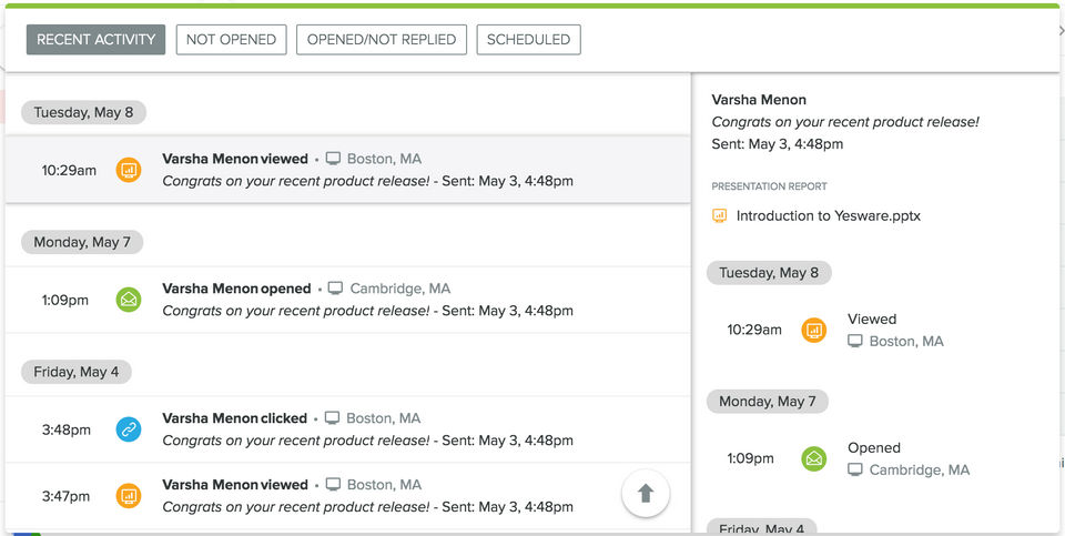 Yesware screenshot 4