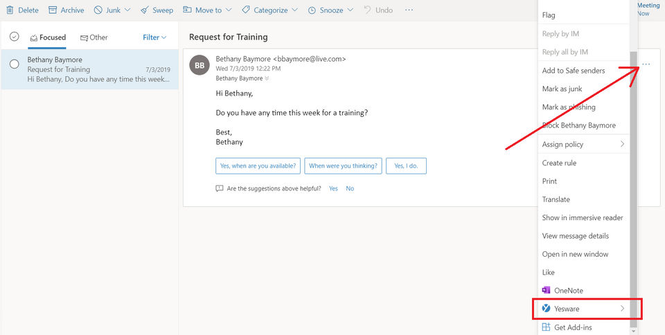 Yesware screenshot 1