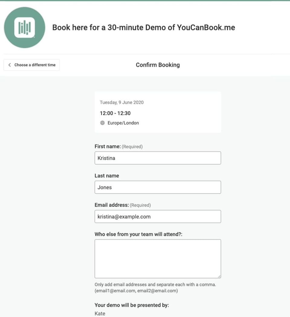 YouCanBook.me screenshot 4
