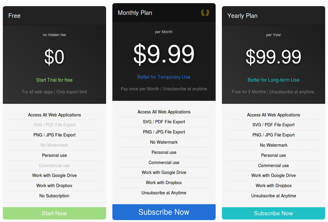 YouiDraw pricing 1
