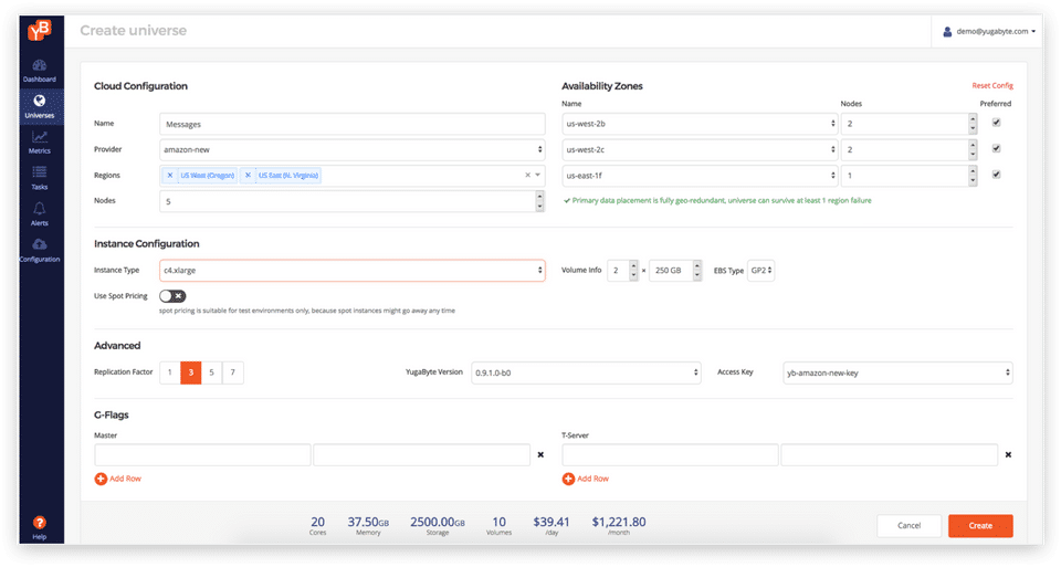 YugabyteDB screenshot 3