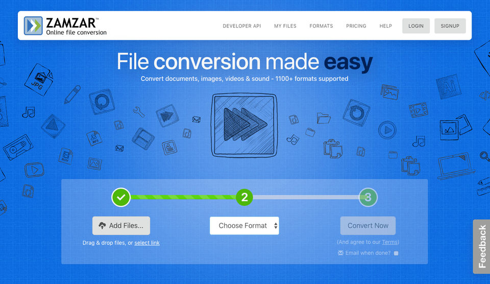 Zamzar screenshot 1