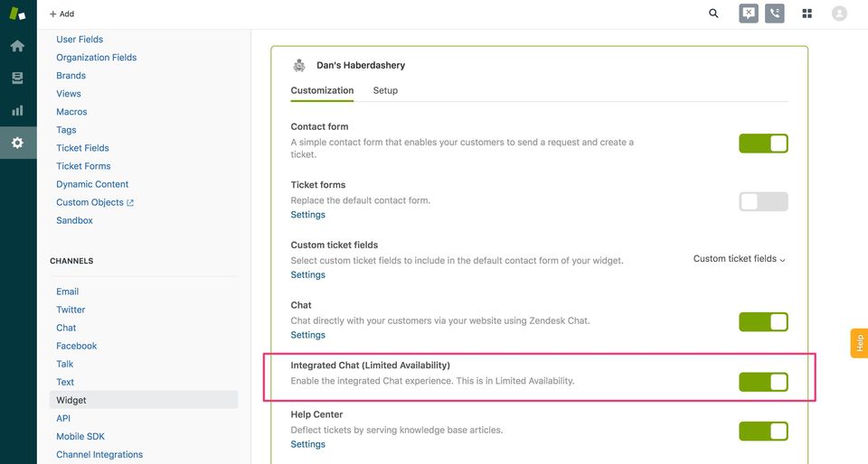 Zendesk Chat screenshot 2