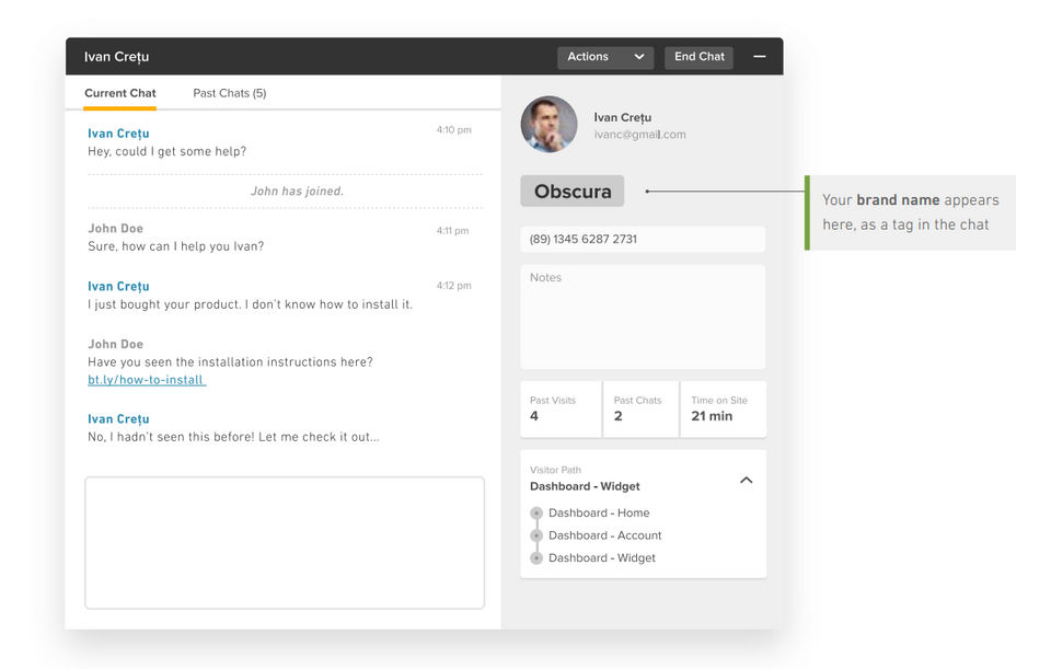 Zendesk Chat screenshot 3