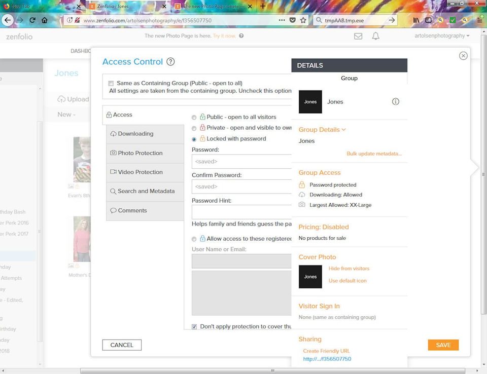 Zenfolio screenshot