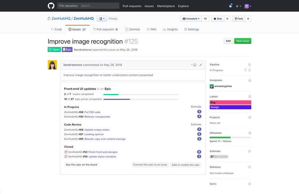 ZenHub screenshot 1