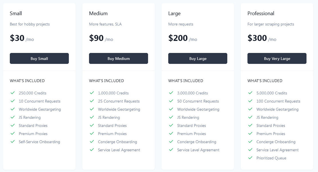 Zenscrape pricing 1