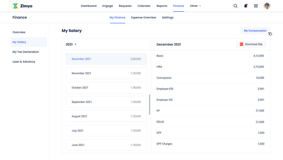 Zimyo HRMS screenshot 2