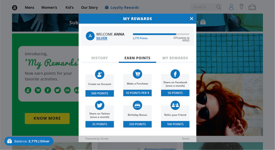 Zinrelo Loyalty Rewards Platform screenshot