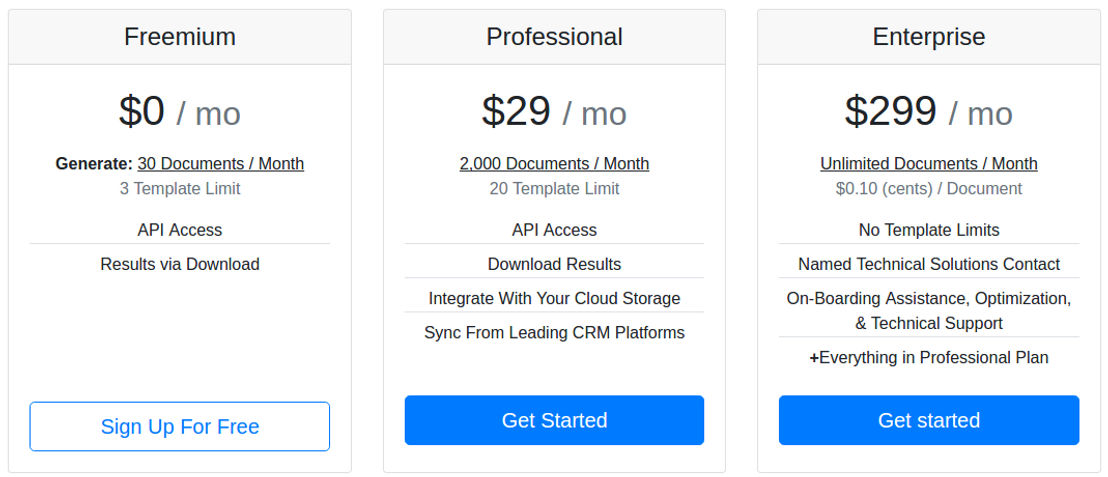 Zocuments pricing 1