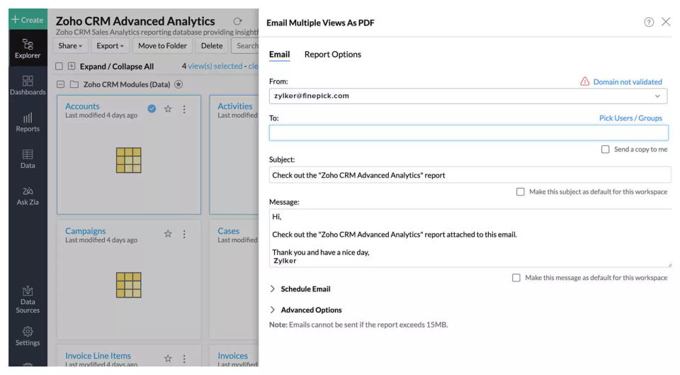 Zoho Analytics (Zoho Reports) screenshot 2
