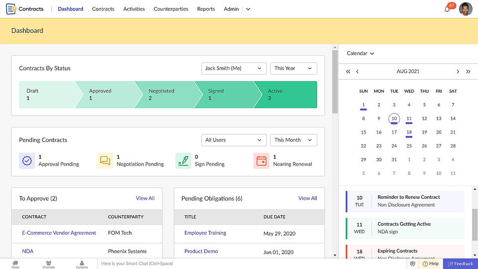 Zoho Contracts screenshot 1