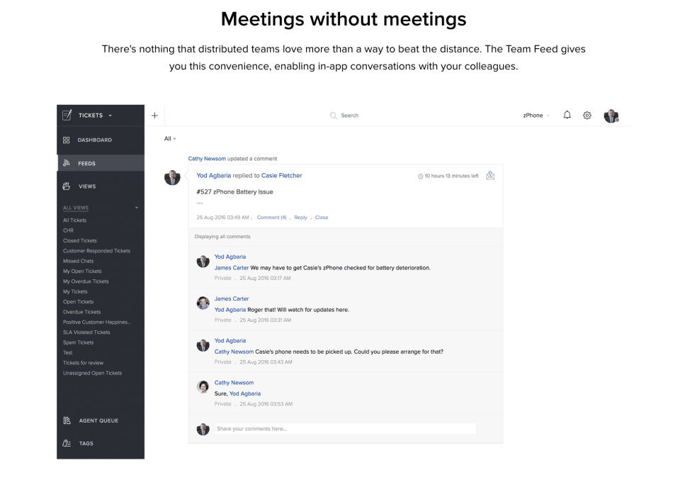 Zoho Desk screenshot