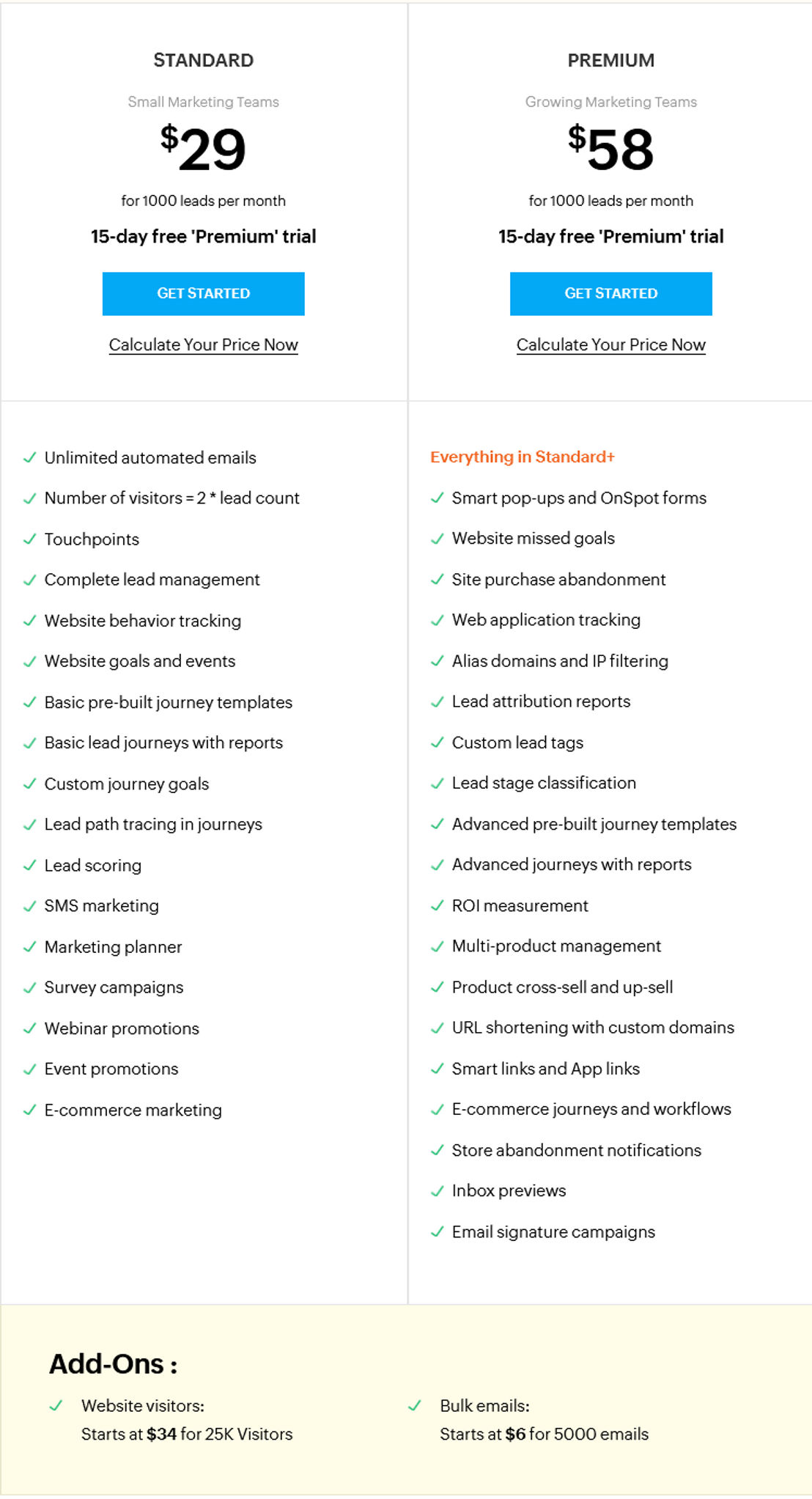 Zoho MarketingHub pricing