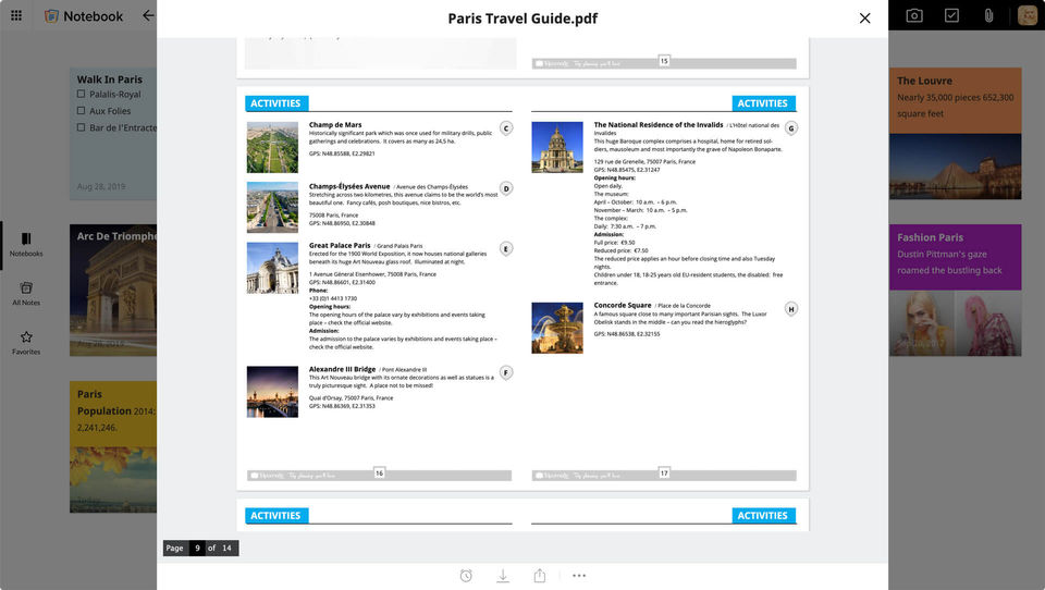 Zoho Notebook screenshot