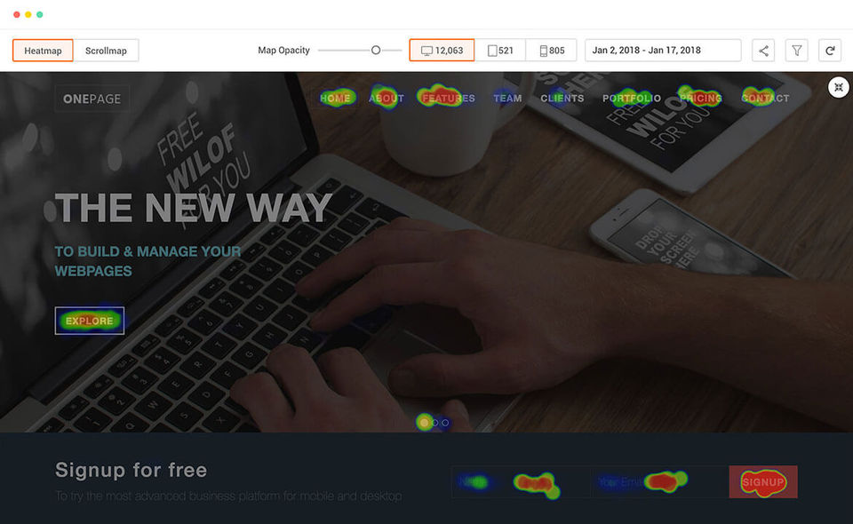 Zoho PageSense screenshot