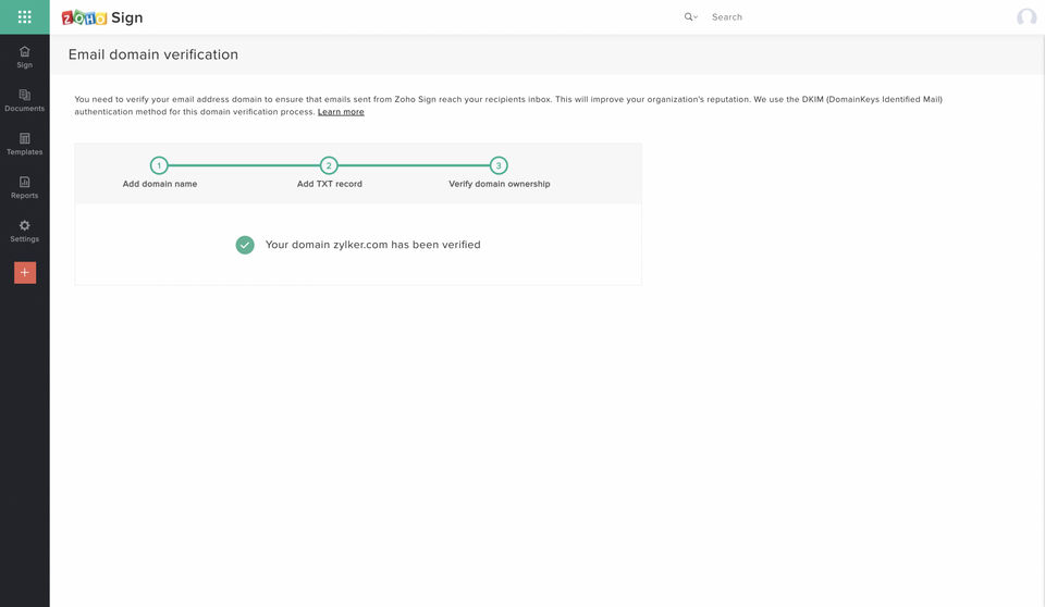 Zoho Sign screenshot 1