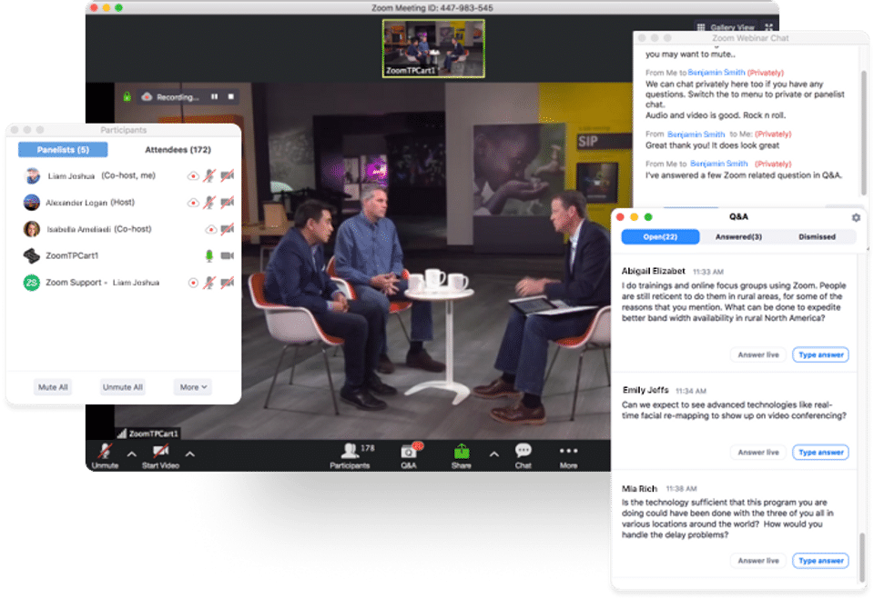 Zoom Video Webinar screenshot 1