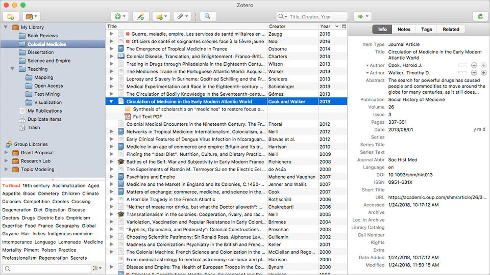 Zotero screenshot 1