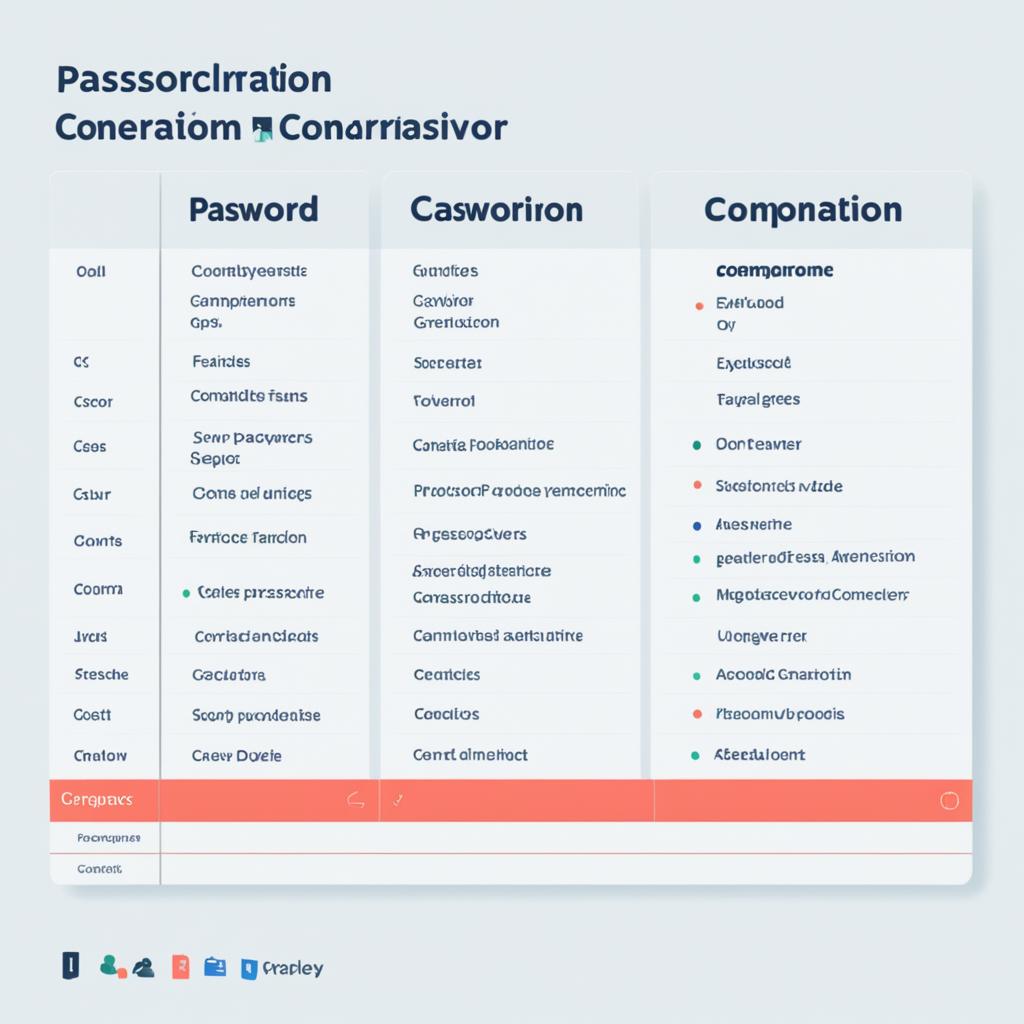 Comparison Table for Password Managers