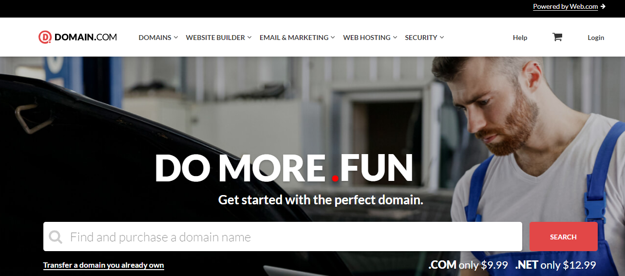 Domain.com web hosting service provider